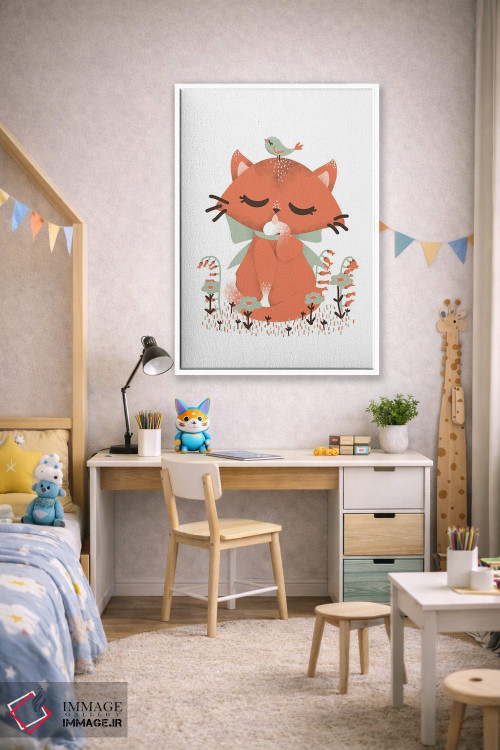 تابلو مینیمال حیوانات بامزه اثر کانزیلو - D1W