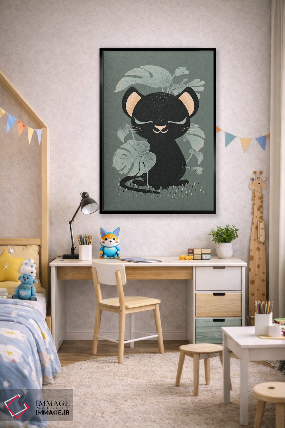 تابلو مینیمال حیوانات بامزه اثر کانزیلو - D2B