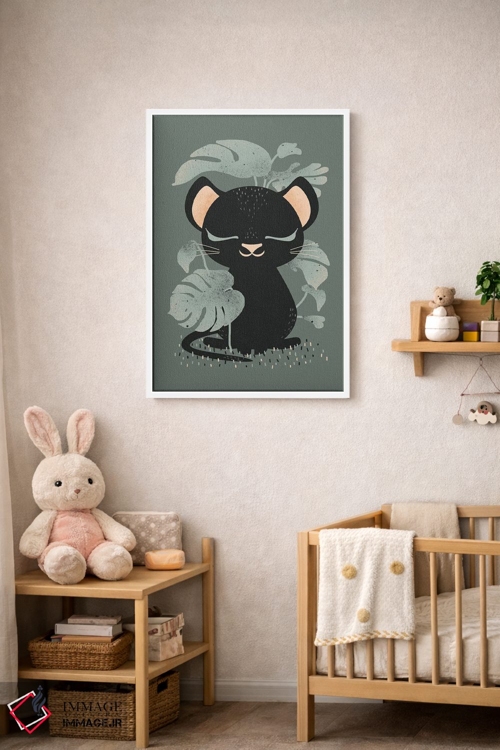 تابلو مینیمال حیوانات بامزه اثر کانزیلو - D3W