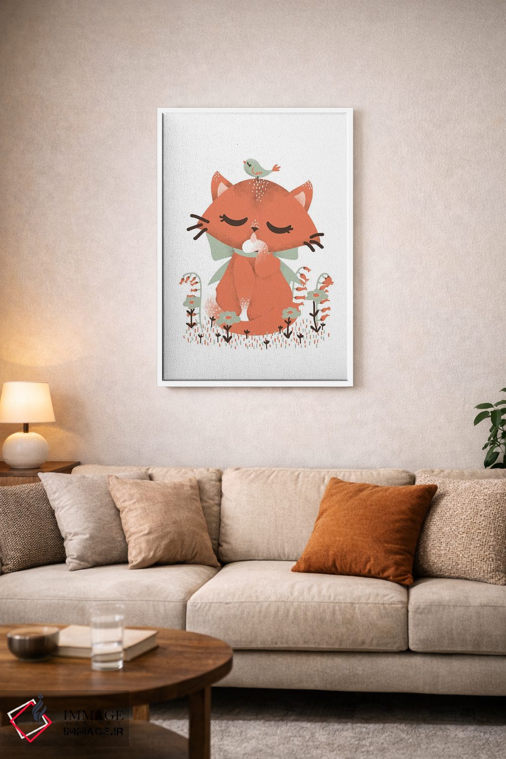 تابلو مینیمال حیوانات بامزه اثر کانزیلو - D4W