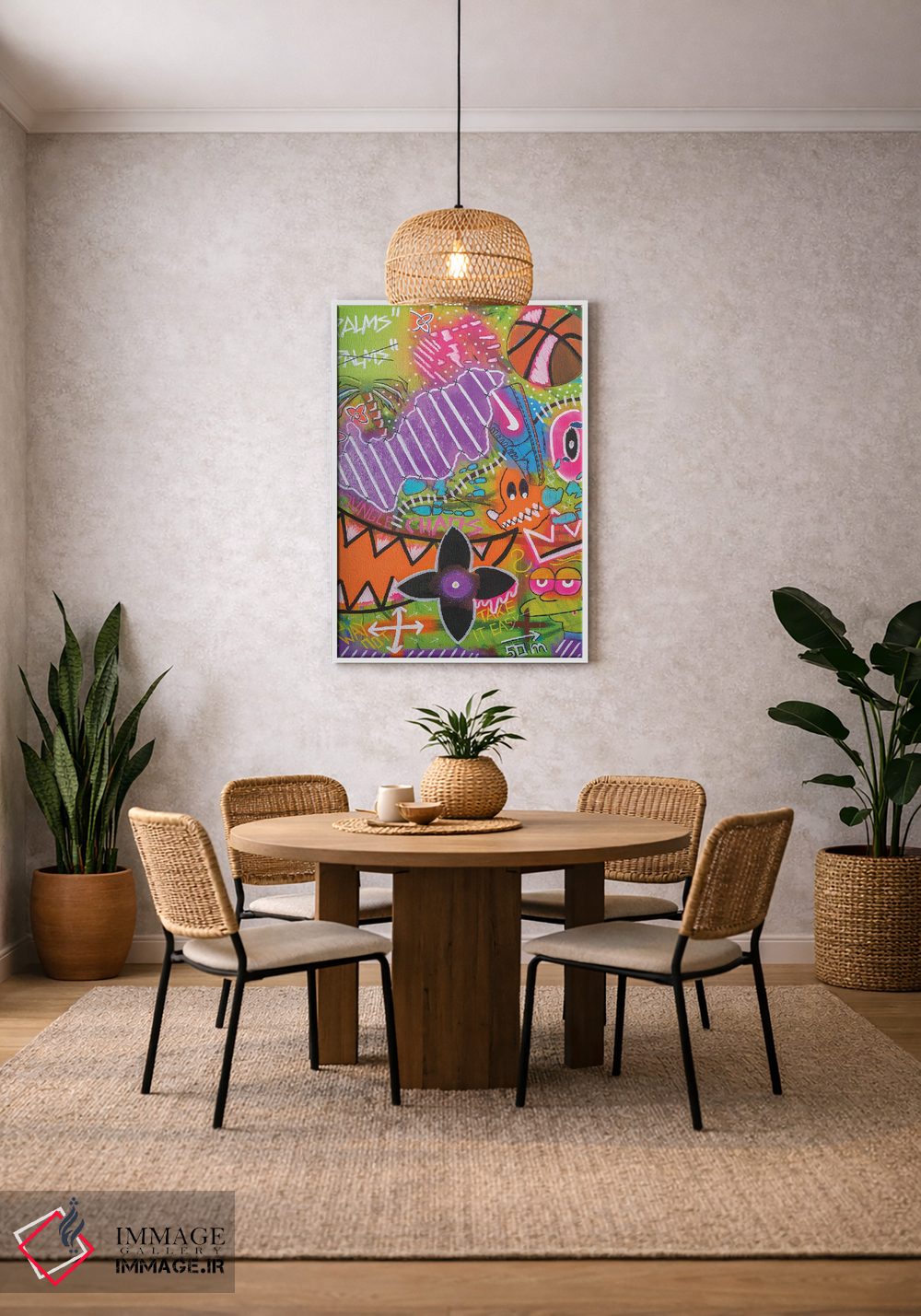 تابلو دکوراتیو آشوب در جنگل اثر نوا لاتار - D2W