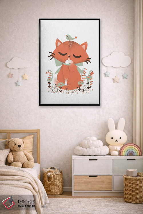 تابلو مینیمال حیوانات بامزه اثر کانزیلو - D6B