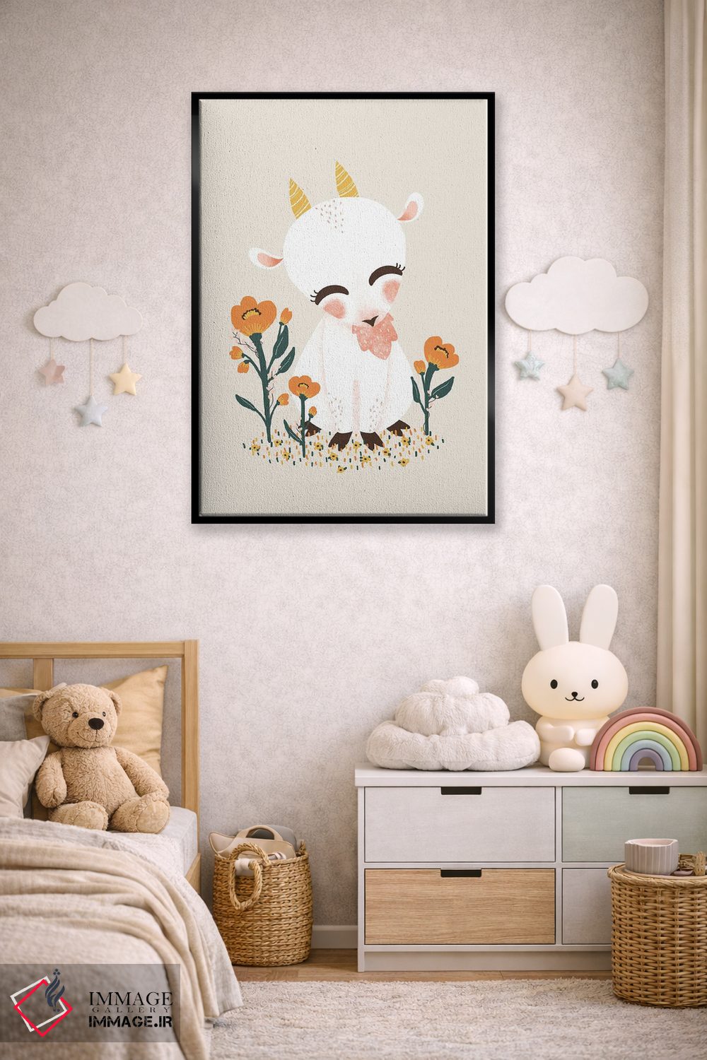 تابلو مینیمال حیوانات بامزه اثر کانزیلو - D6B