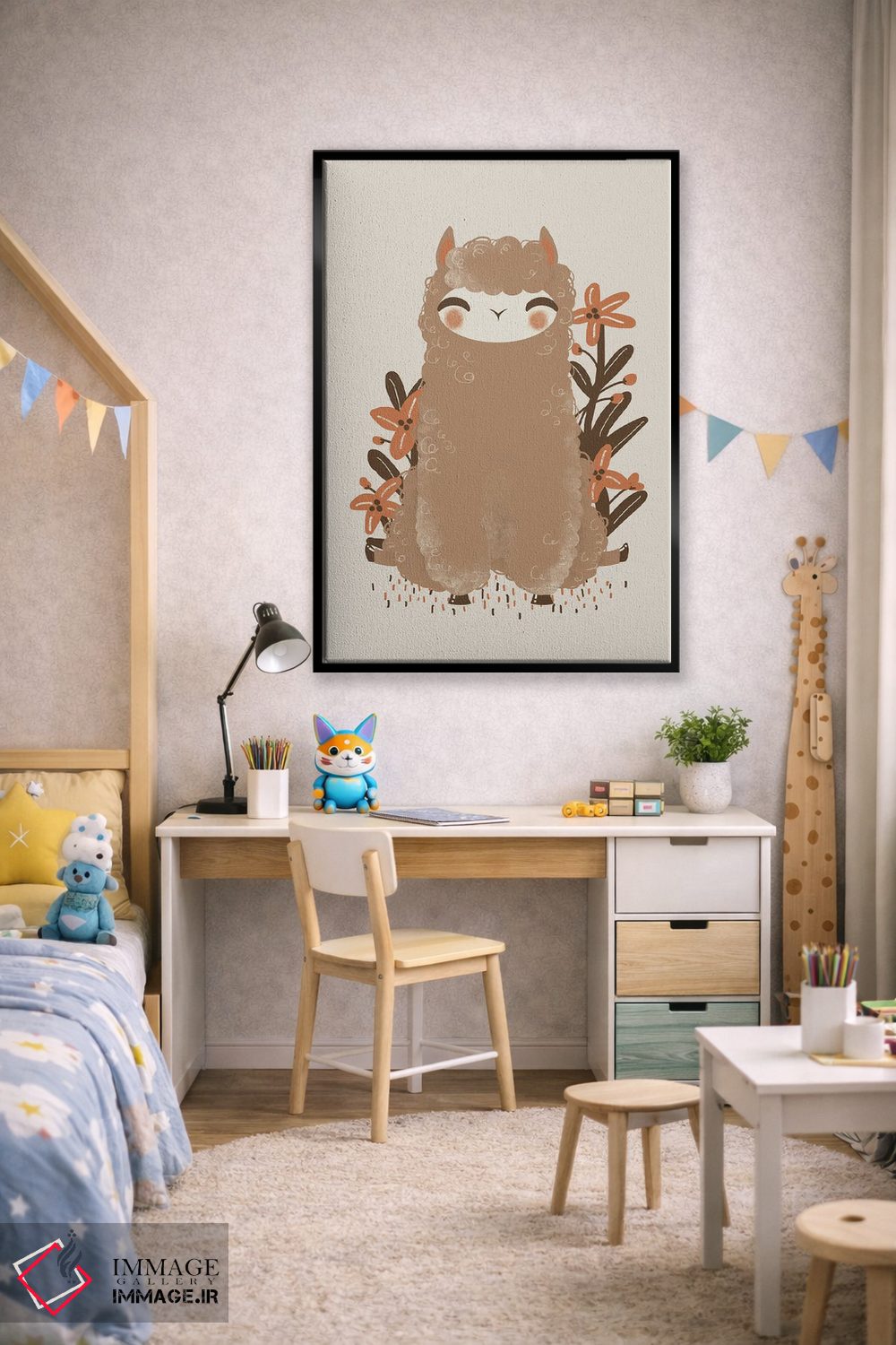 تابلو مینیمال حیوانات بامزه اثر کانزیلو - D2B