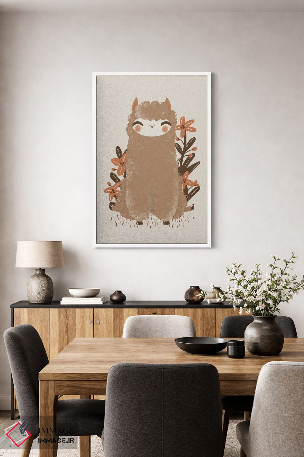 تابلو مینیمال حیوانات بامزه اثر کانزیلو - D3W