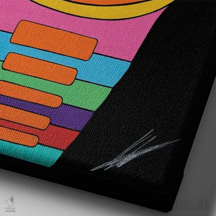 تابلو دکوراتیو پتک اثر نوا لاتار - نمای نزدیک بافت بوم