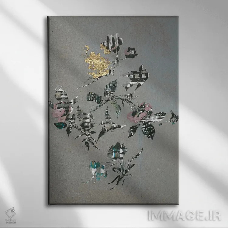 تابلو مدرن طراحی قرن نوزدهم و پرندگان I اثر لری آربل - نمای روبهرو روی دیوار