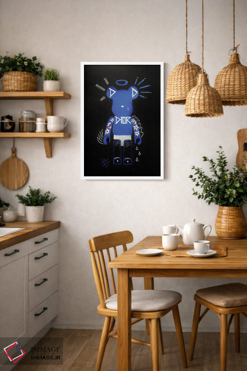 تابلو دکوراتیو خرس مهربان بر بریک اثر نوا لاتار - D3W