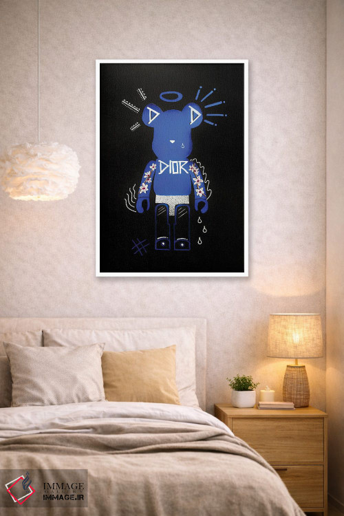 تابلو دکوراتیو خرس مهربان بر بریک اثر نوا لاتار - D2W