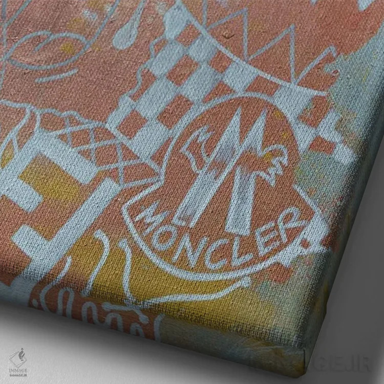 تابلو دکوراتیو همه چیز و هیچ چیز اثر نوا لاتار - نمای نزدیک بافت بوم