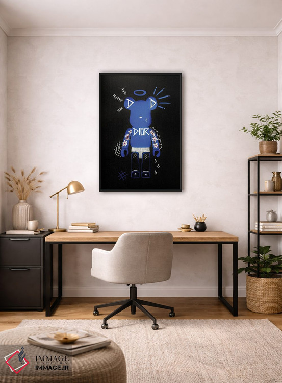 تابلو دکوراتیو خرس مهربان بر بریک اثر نوا لاتار - D4B