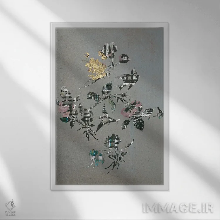 تابلو مدرن طراحی قرن نوزدهم و پرندگان I اثر لری آربل - نمای قابدار سفید