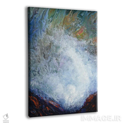 تابلو انتزاعی شاخ های آب پاش در خلیج دپو اثر لورا ایورسن - نمای پرسپکتیو محصول