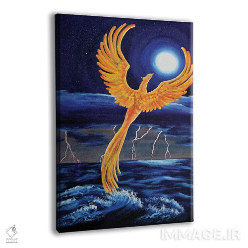تابلو دکوراتیو ققنوس برخاسته از دریا اثر لورا ایورسن - نمای پرسپکتیو محصول