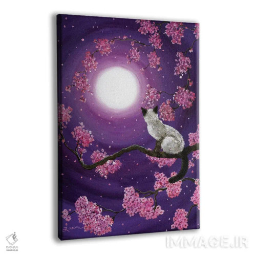 تابلو دکوراتیو گلبرگ های صورتی رقصان اثر لورا ایورسن - نمای پرسپکتیو محصول