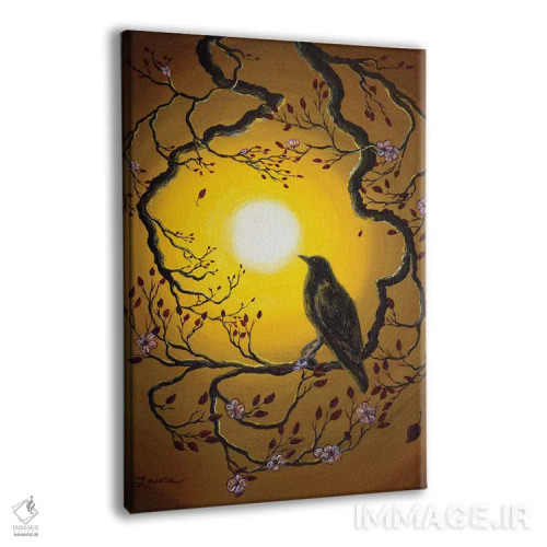 تابلو دکوراتیو کلاغ سیاه به یاد بهار اثر لورا ایورسن - نمای پرسپکتیو محصول