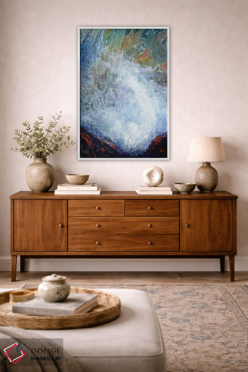 تابلو انتزاعی شاخ های آب پاش در خلیج دپو اثر لورا ایورسن - D1W