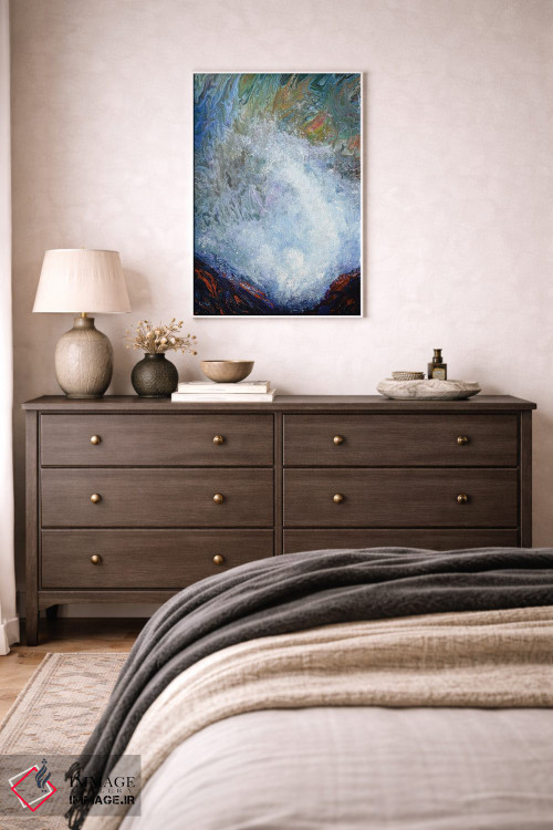 تابلو انتزاعی شاخ های آب پاش در خلیج دپو اثر لورا ایورسن - D2W