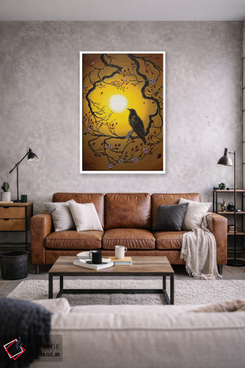 تابلو دکوراتیو کلاغ سیاه به یاد بهار اثر لورا ایورسن - D1W