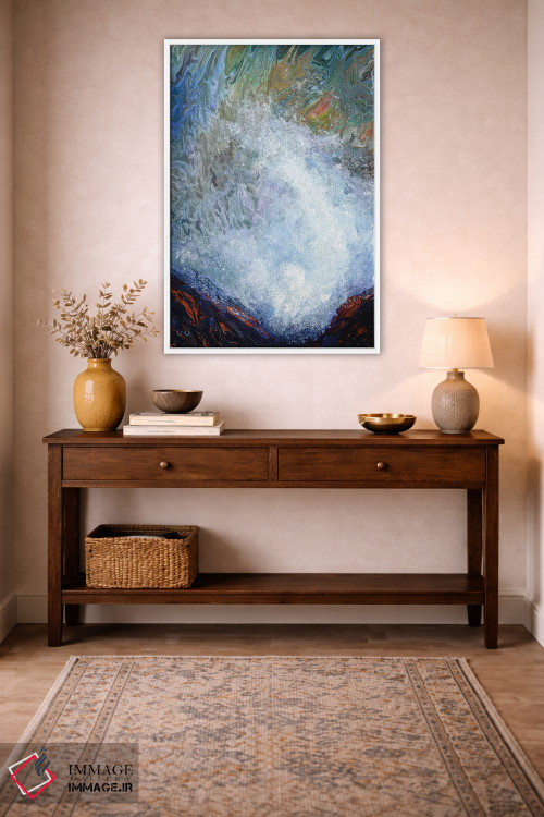 تابلو انتزاعی شاخ های آب پاش در خلیج دپو اثر لورا ایورسن - D3W