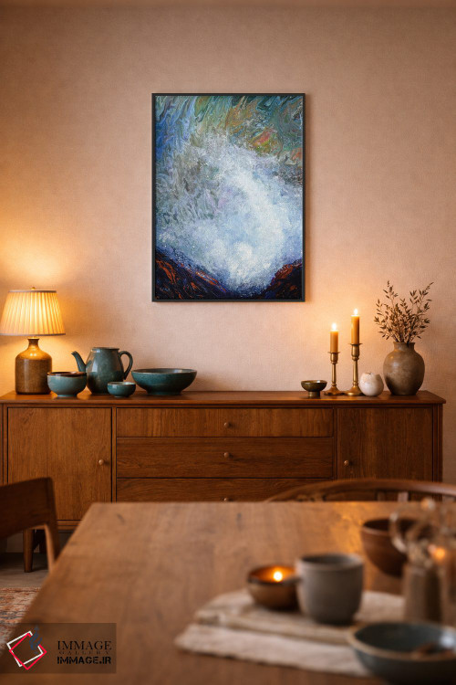 تابلو انتزاعی شاخ های آب پاش در خلیج دپو اثر لورا ایورسن - D5B