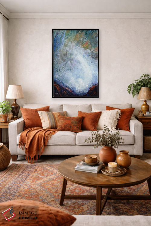 تابلو انتزاعی شاخ های آب پاش در خلیج دپو اثر لورا ایورسن - D4B