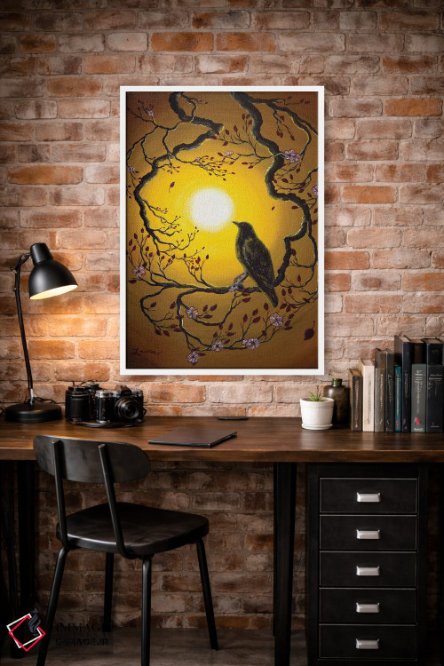 تابلو دکوراتیو کلاغ سیاه به یاد بهار اثر لورا ایورسن - D3W