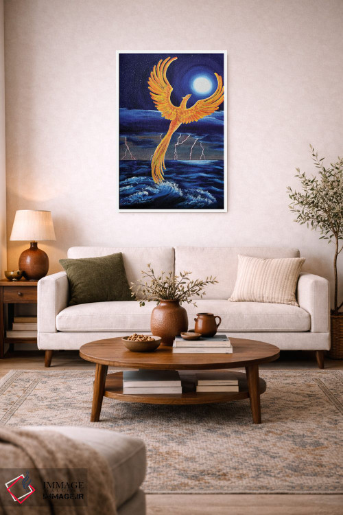 تابلو دکوراتیو ققنوس برخاسته از دریا اثر لورا ایورسن - D2W