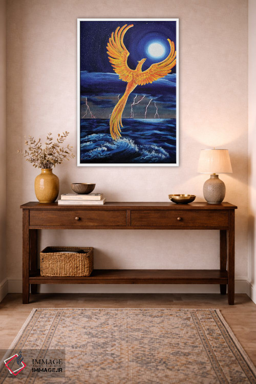تابلو دکوراتیو ققنوس برخاسته از دریا اثر لورا ایورسن - D1W