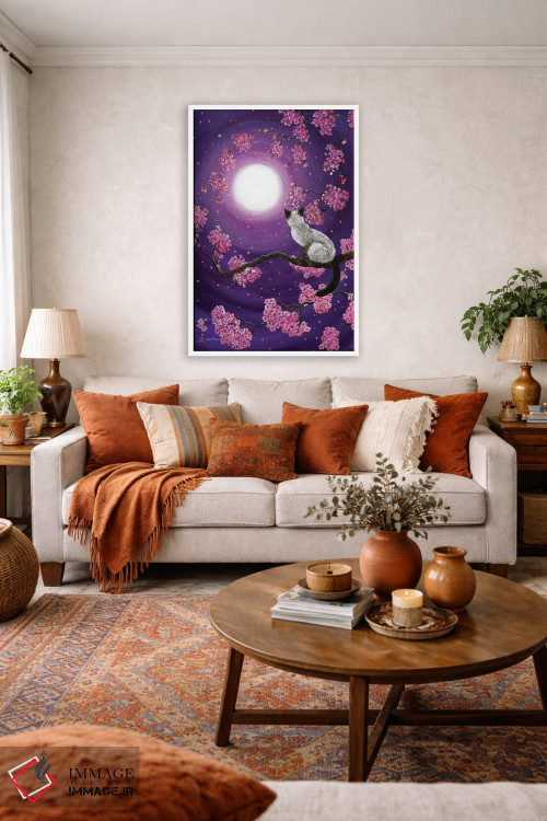 تابلو دکوراتیو گلبرگ های صورتی رقصان اثر لورا ایورسن - D1W