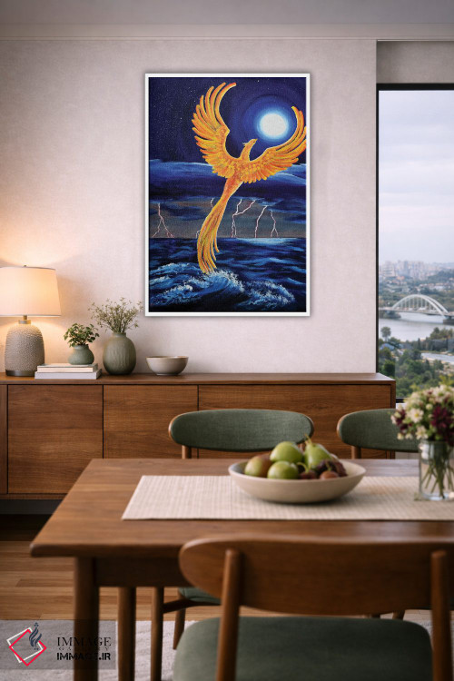 تابلو دکوراتیو ققنوس برخاسته از دریا اثر لورا ایورسن - D4W