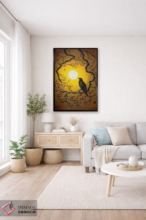 تابلو دکوراتیو کلاغ سیاه به یاد بهار اثر لورا ایورسن - D5B