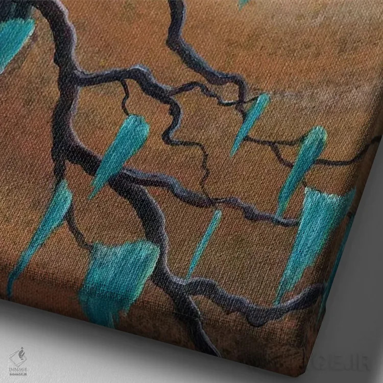 تابلو دکوراتیو کلاغ سیاه در پاییز تاریک اثر لورا ایورسن - نمای نزدیک بافت بوم