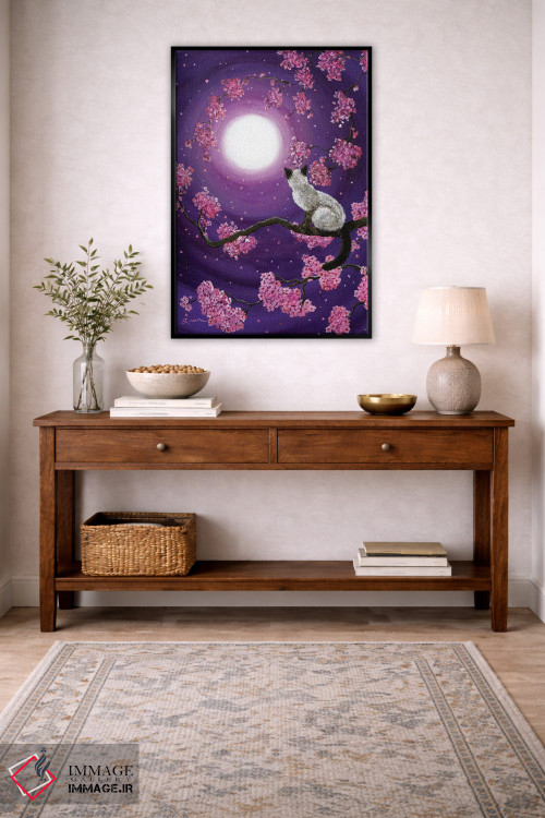 تابلو دکوراتیو گلبرگ های صورتی رقصان اثر لورا ایورسن - D4B