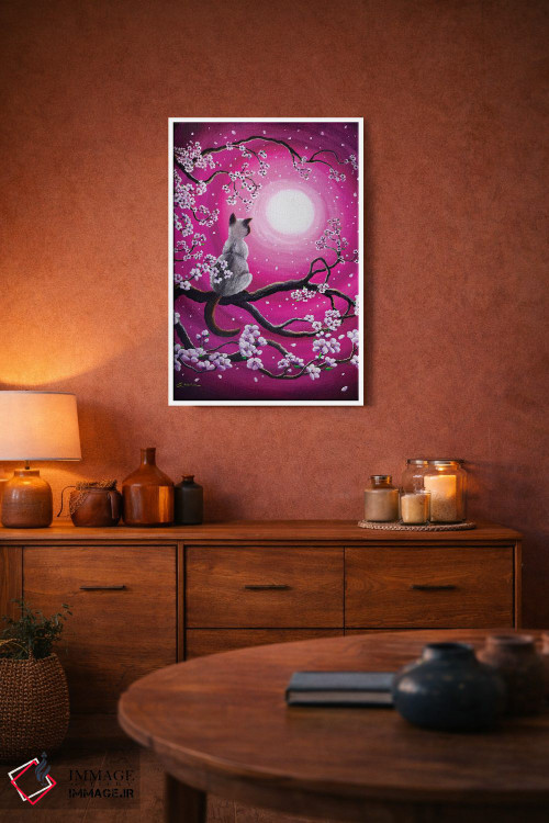 تابلو دکوراتیو ساکورای صورتی روشن در صبح اثر لورا ایورسن - D2W