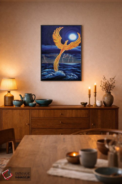 تابلو دکوراتیو ققنوس برخاسته از دریا اثر لورا ایورسن - D5B