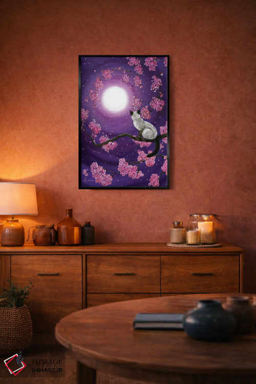 تابلو دکوراتیو گلبرگ های صورتی رقصان اثر لورا ایورسن - D5B