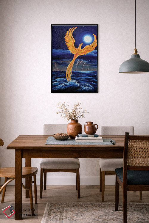 تابلو دکوراتیو ققنوس برخاسته از دریا اثر لورا ایورسن - D6B