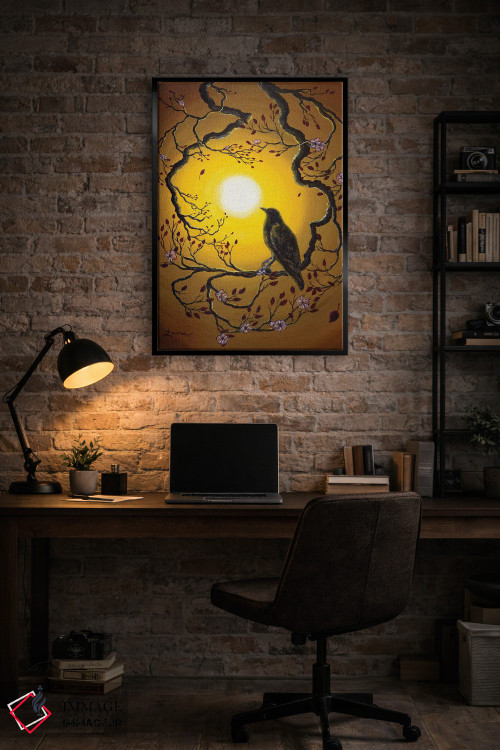 تابلو دکوراتیو کلاغ سیاه به یاد بهار اثر لورا ایورسن - D6B