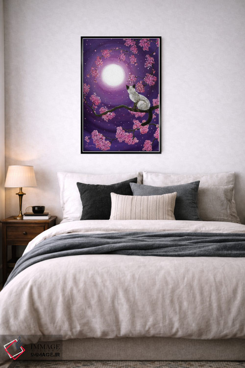 تابلو دکوراتیو گلبرگ های صورتی رقصان اثر لورا ایورسن - D6B