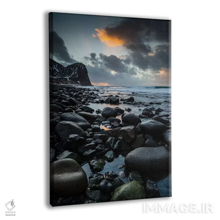 تابلو مدرن نروژ، لوفوتن، ساحل اونستاد اثر میکولاج گوسپودرک - نمای پرسپکتیو محصول