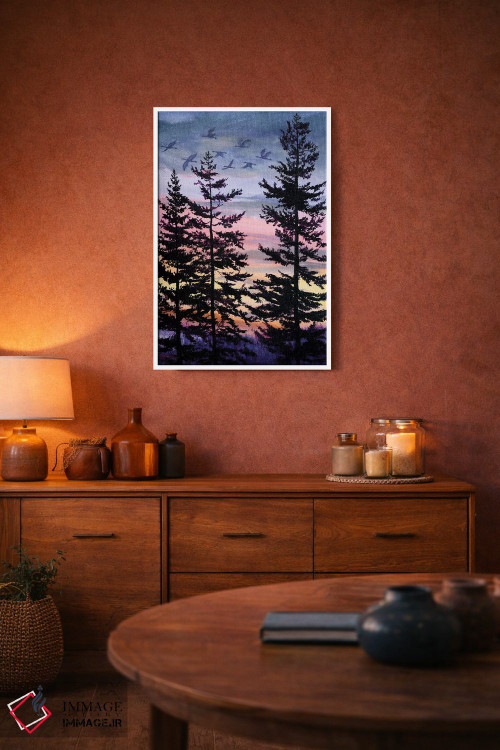 تابلو دکوراتیو غروب اورگن اثر لورا ایورسن - D2W