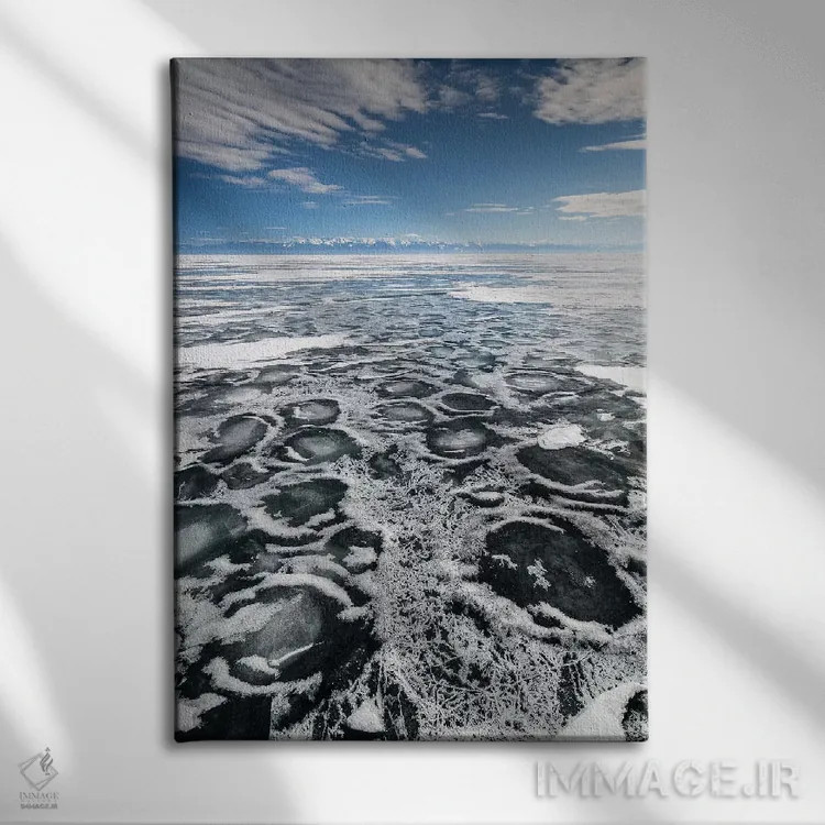 تابلو دکوراتیو دریاچه بایکال، روسیه، سیبری اثر میکولاج گوسپودرک - نمای روبهرو روی دیوار