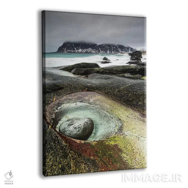 تابلو دکوراتیو نروژ، لوفوتن، ساحل اوتاکلیو اثر میکولاج گوسپودرک - نمای پرسپکتیو محصول