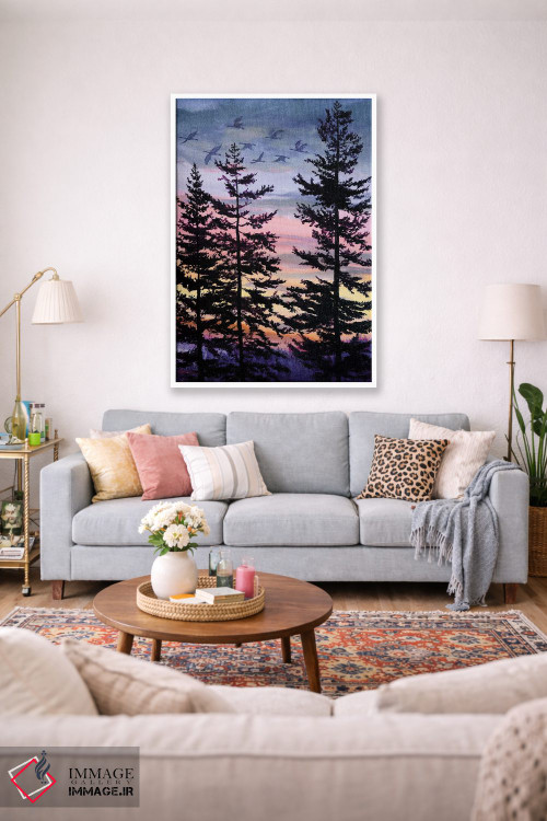 تابلو دکوراتیو غروب اورگن اثر لورا ایورسن - D1W