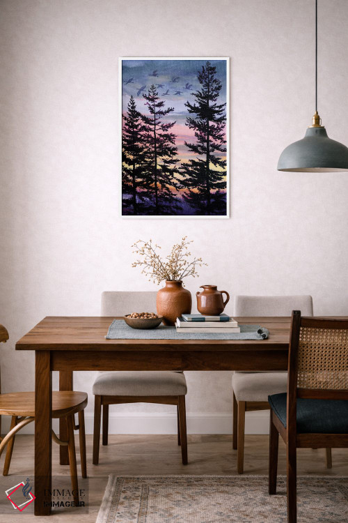 تابلو دکوراتیو غروب اورگن اثر لورا ایورسن - D6W