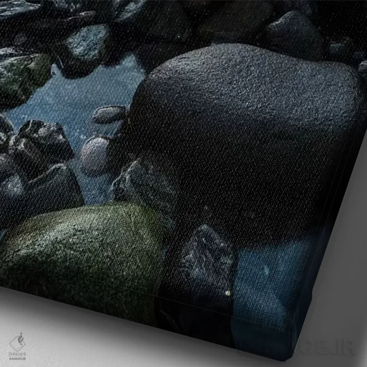 تابلو مدرن نروژ، لوفوتن، ساحل اونستاد اثر میکولاج گوسپودرک - نمای نزدیک بافت بوم