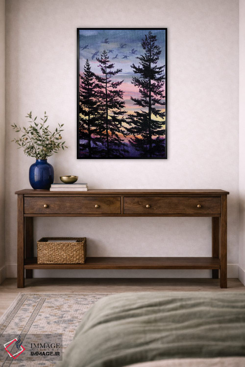 تابلو دکوراتیو غروب اورگن اثر لورا ایورسن - D5B