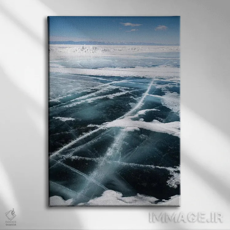 تابلو دکوراتیو دریاچه بایکال، روسیه، سیبری اثر میکولاج گوسپودرک - نمای روبهرو روی دیوار