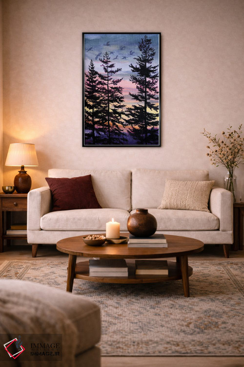 تابلو دکوراتیو غروب اورگن اثر لورا ایورسن - D4B